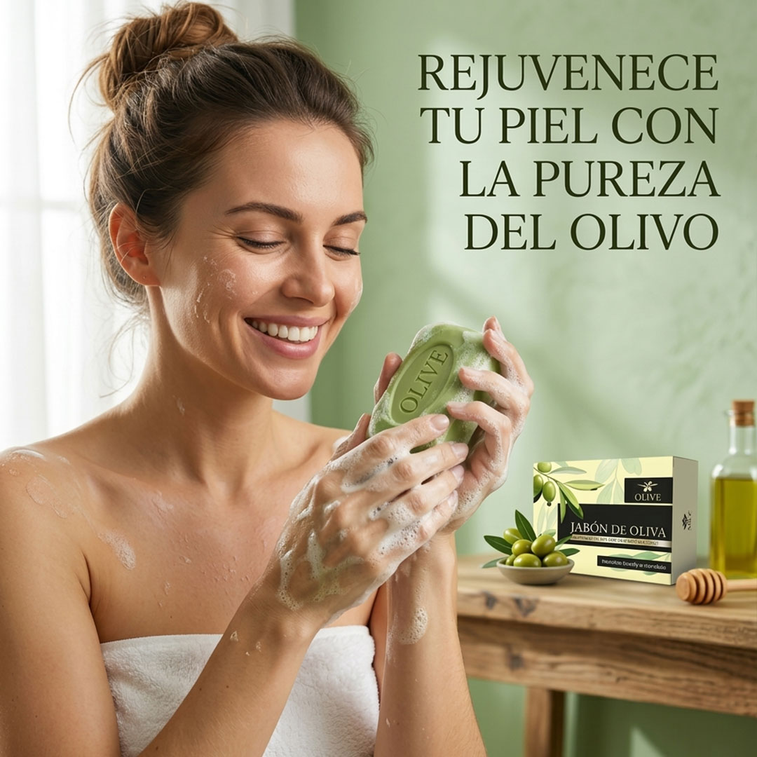 Jabón de oliva natural hidratante Fuzion Estilo