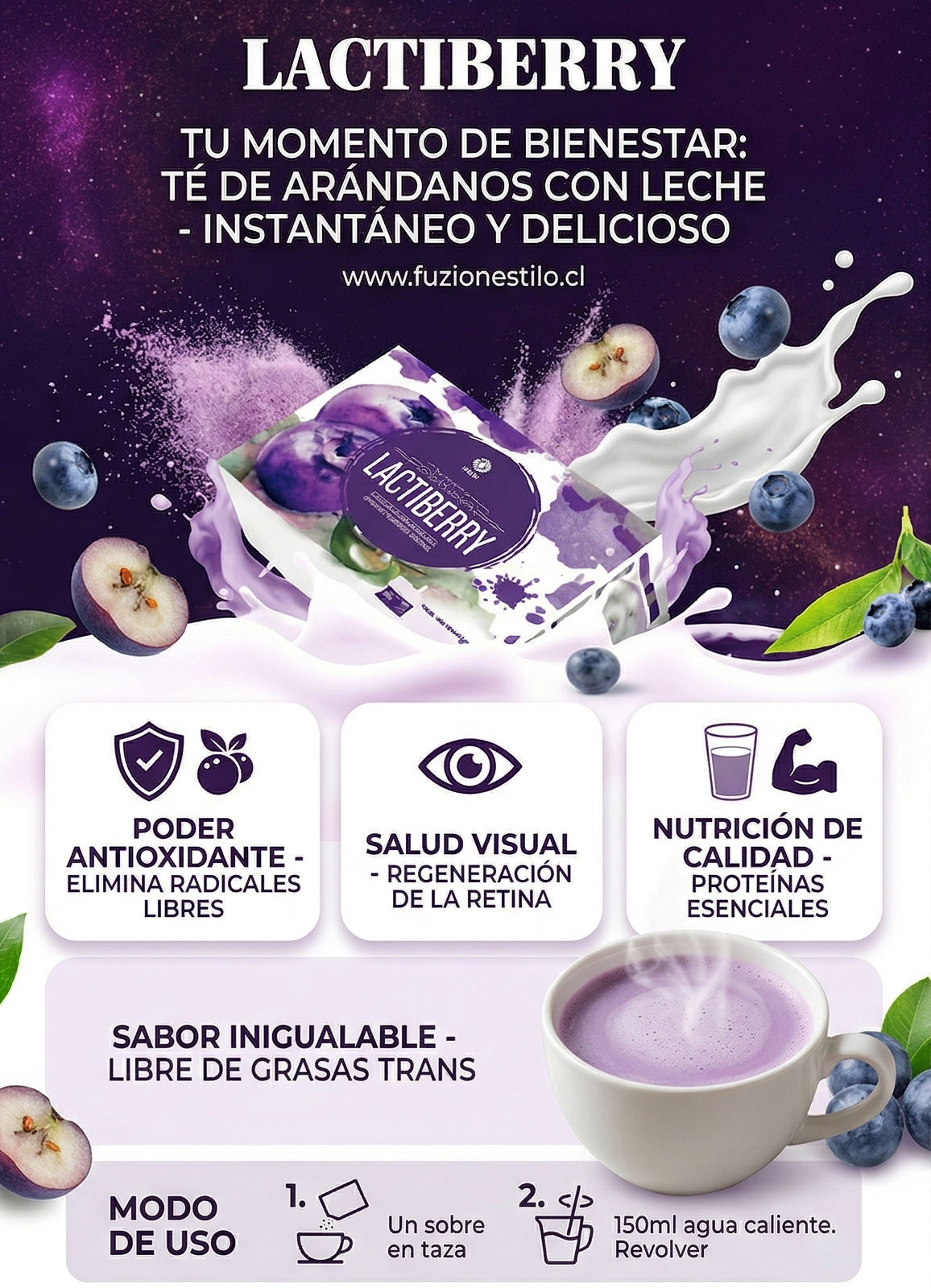 te de arándanos en chile venta